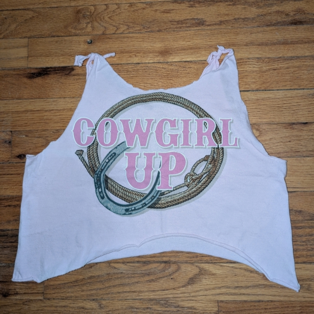 Cowgirl Up Pink Tank